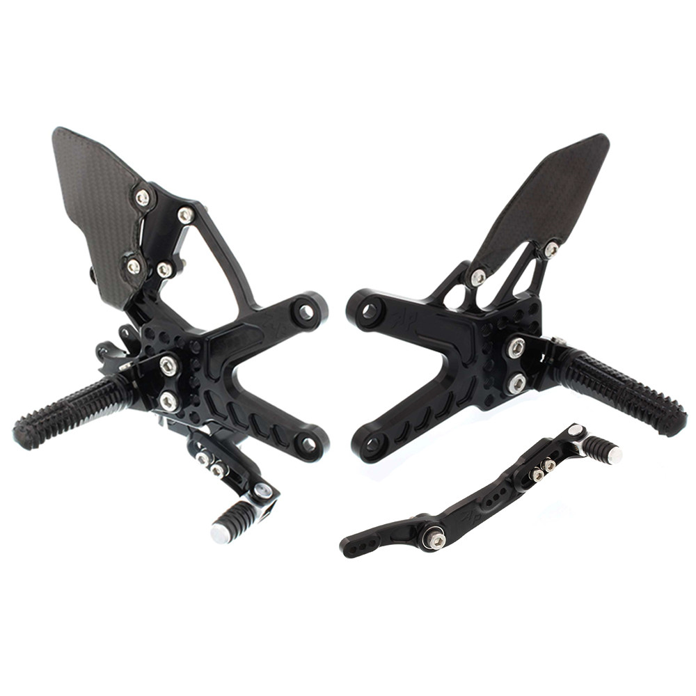 Attack Performance Billet Adjustable Racing Rearsets performance part supplied in South Africa by Roxstar