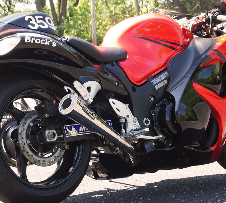 Brock's Predator Slip-On Muffler System - Suzuki Hayabusa — Suzuki Hayabusa GSX1300R Gen 3 (2021-2024) (BRO-PRED-HAYA)