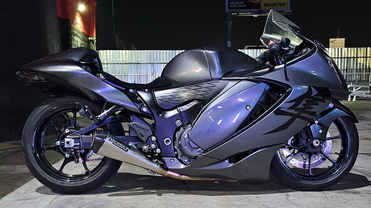 Brock's Slash-Cut Megaphone Drag System - Hayabusa 2021-2024 — Suzuki Hayabusa GSX1300R Gen 3 (2021-2024) (BRO-SCM-HAY3)