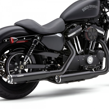 Cobra 3-Inch RPT Slip-On Mufflers - Sportster Iron 883/1200 — Harley-Davidson Sportster XL (2014-2022) (COB-6080RB)