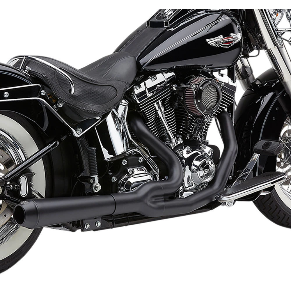 Cobra El Diablo 2-into-1 Exhaust - M8 Softail (Black) — Harley-Davidson Softail M8 (2018-2024) (COB-6486B)