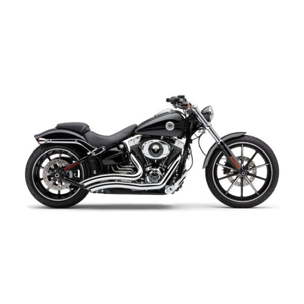 Cobra Speedster Short Swept Exhaust - M8 Softail Breakout — Harley-Davidson Softail M8 Wide Tire (2018-2024) (COB-6228B)
