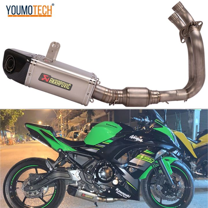 Dominator Full System with Oval Silencer - Kawasaki Ninja 650 — Kawasaki Ninja 650 & Z650 (2017-2024) (DOM-FLL-EX650)