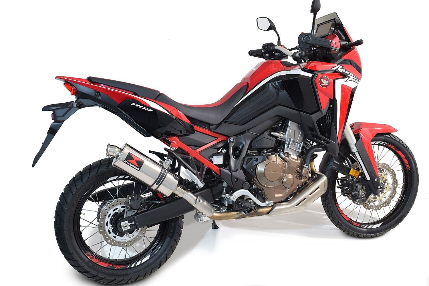 Dominator Oval Stainless Silencer - Honda Africa Twin CRF1100L — Honda CRF1100L Africa Twin & Adventure Sports (2020-2024) (DOM-OVL-CRF1100)