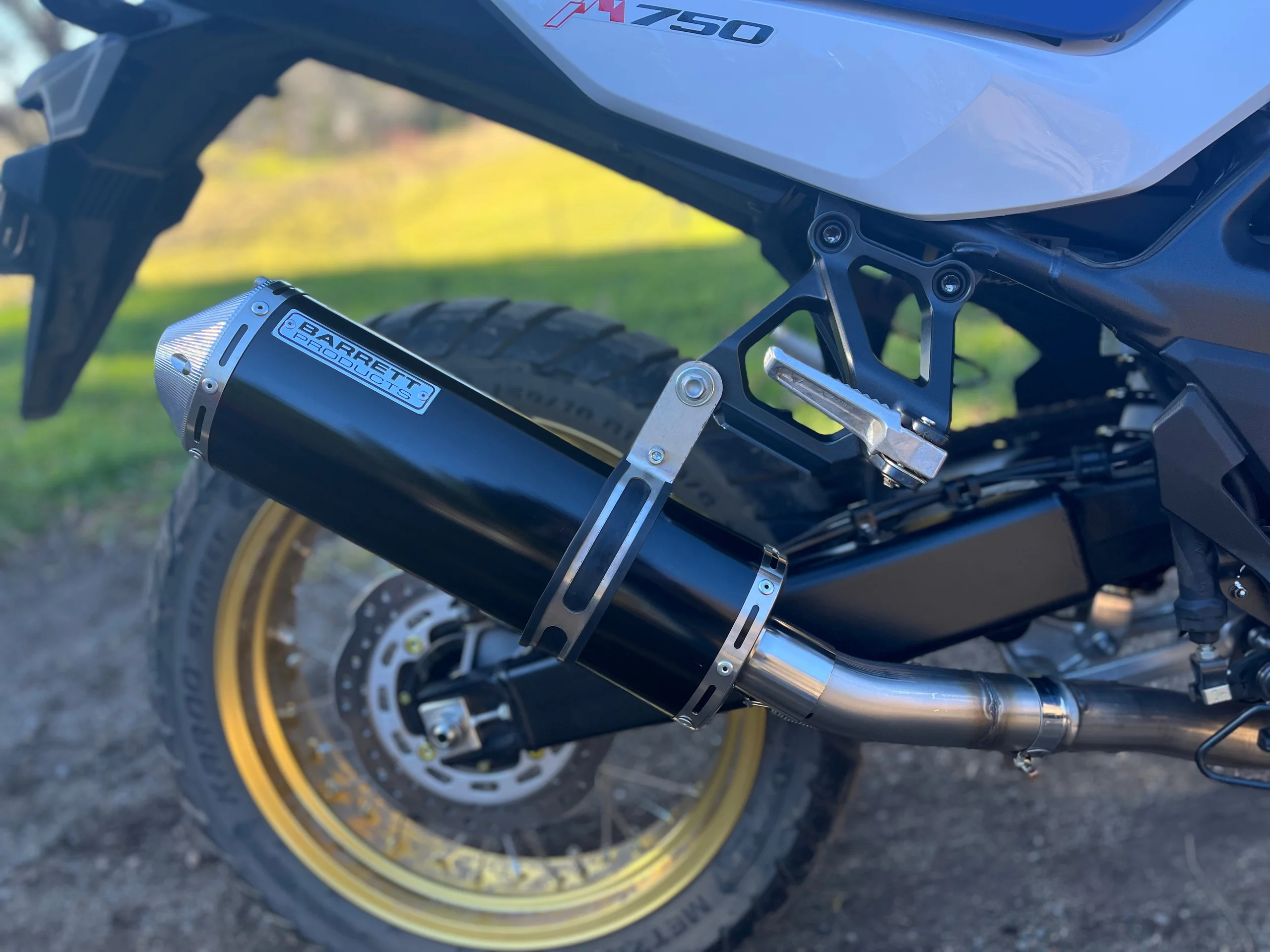 Dominator Round Slip-On Silencer - Honda Transalp XL750 — Honda Transalp XL750 (2023-2024) (DOM-RND-XL750)