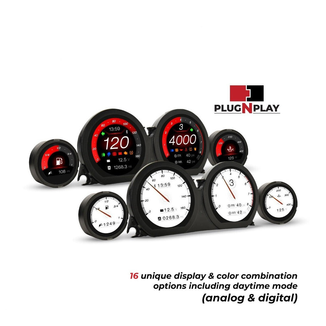 Koso HD-03X 4-Piece TFT Color Digital Gauge Kit performance part supplied in South Africa by Roxstar