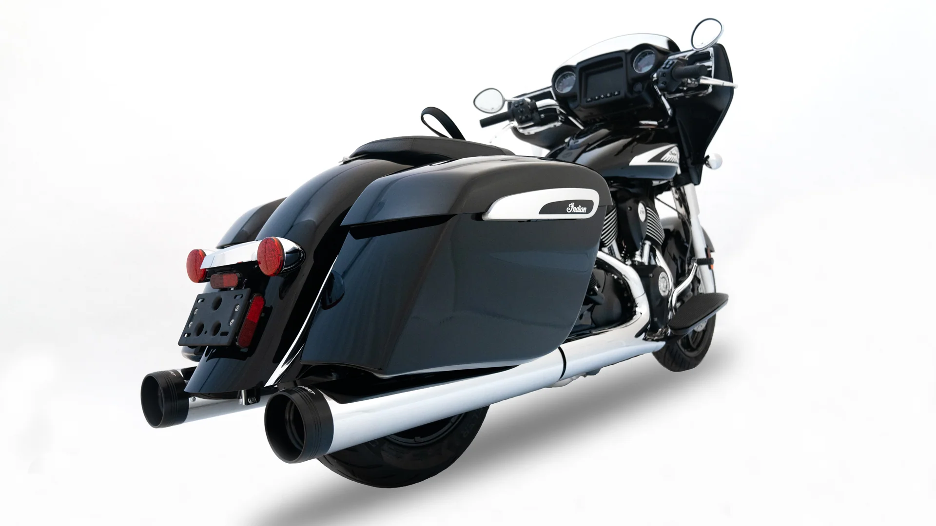 Rinehart DBX45 4.5" Slip-Ons - M8 Touring (Chrome/Black) — Harley-Davidson Touring M8 (2017-2024) (RIN-500-0184)