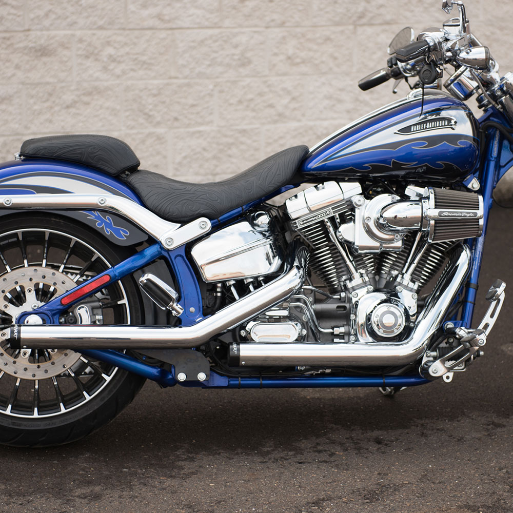 Rinehart KickBacks Full Exhaust System - Softail Breakout — Harley-Davidson Softail (2007-2017 Twin Cam & 2018-2024 M8) (RIN-300-0210)