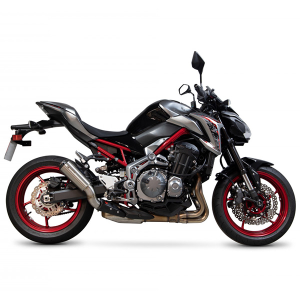 Scorpion Red Power Slip-On Exhaust - Kawasaki Z900 — Kawasaki Z900 & Z900SE (2017-2024) (SCO-RKA108BR)