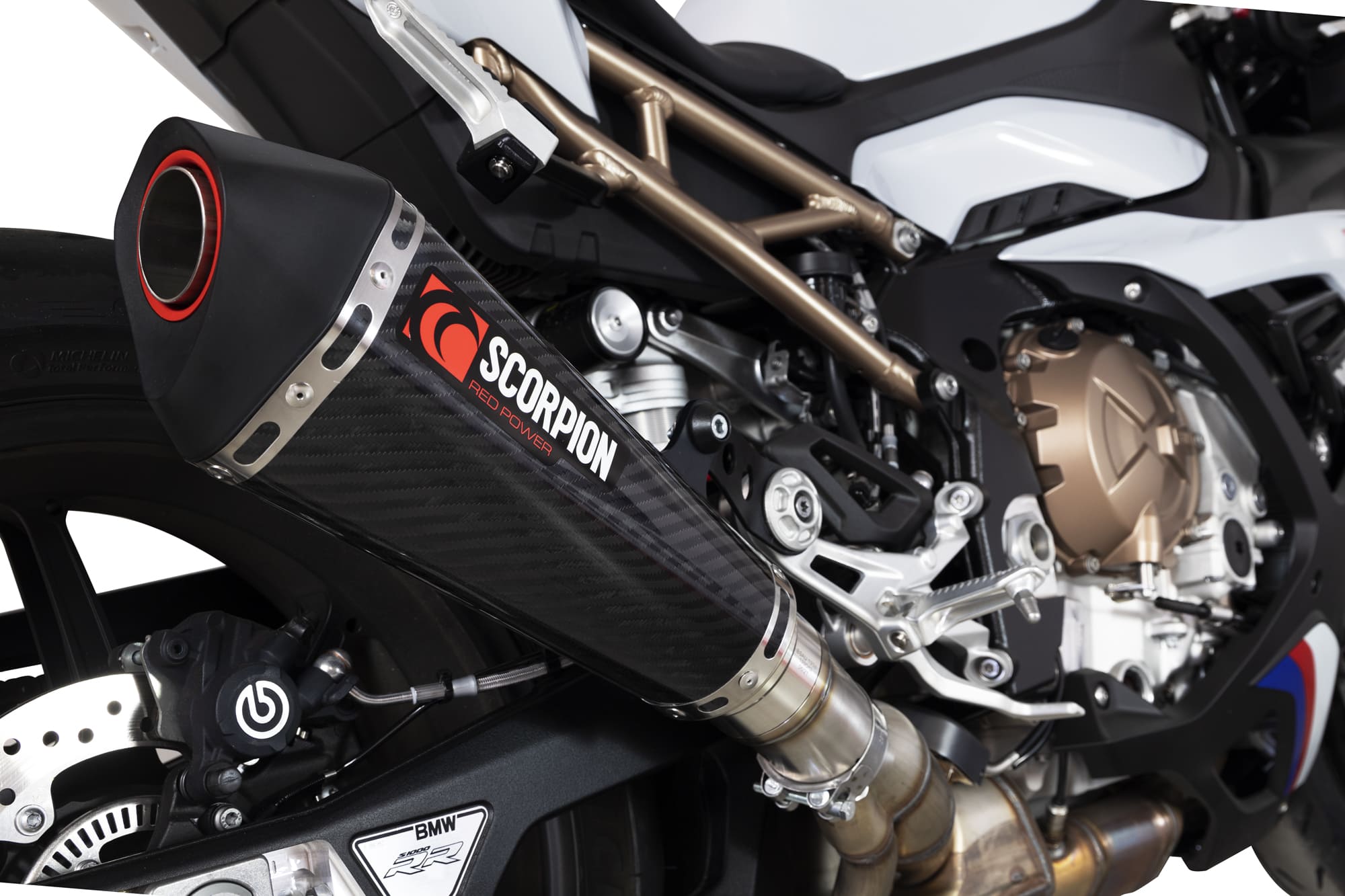 Scorpion Serket Parallel Titanium Slip-On - Scorpion (BMW S1000RR Hypersport)