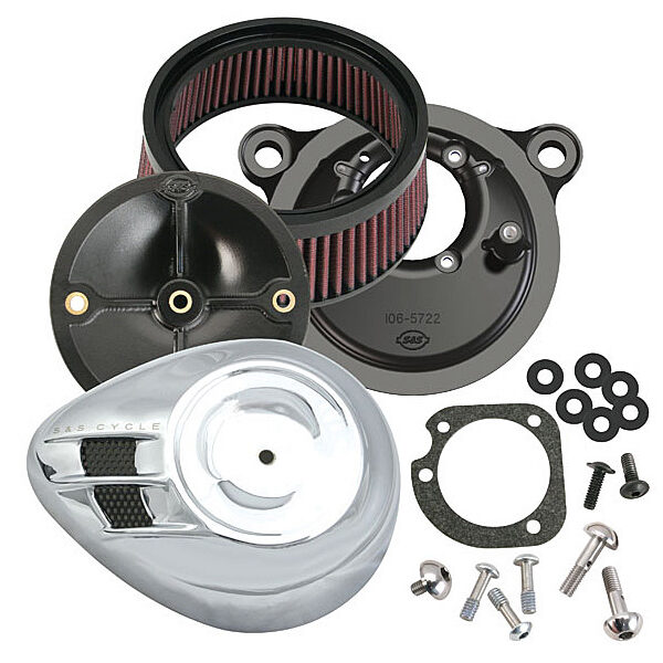 S&S Stealth Air Cleaner Kit - Harley Milwaukee-Eight — Harley-Davidson Milwaukee-Eight Softail & Touring (2017-2024) (SS-170-0300E)