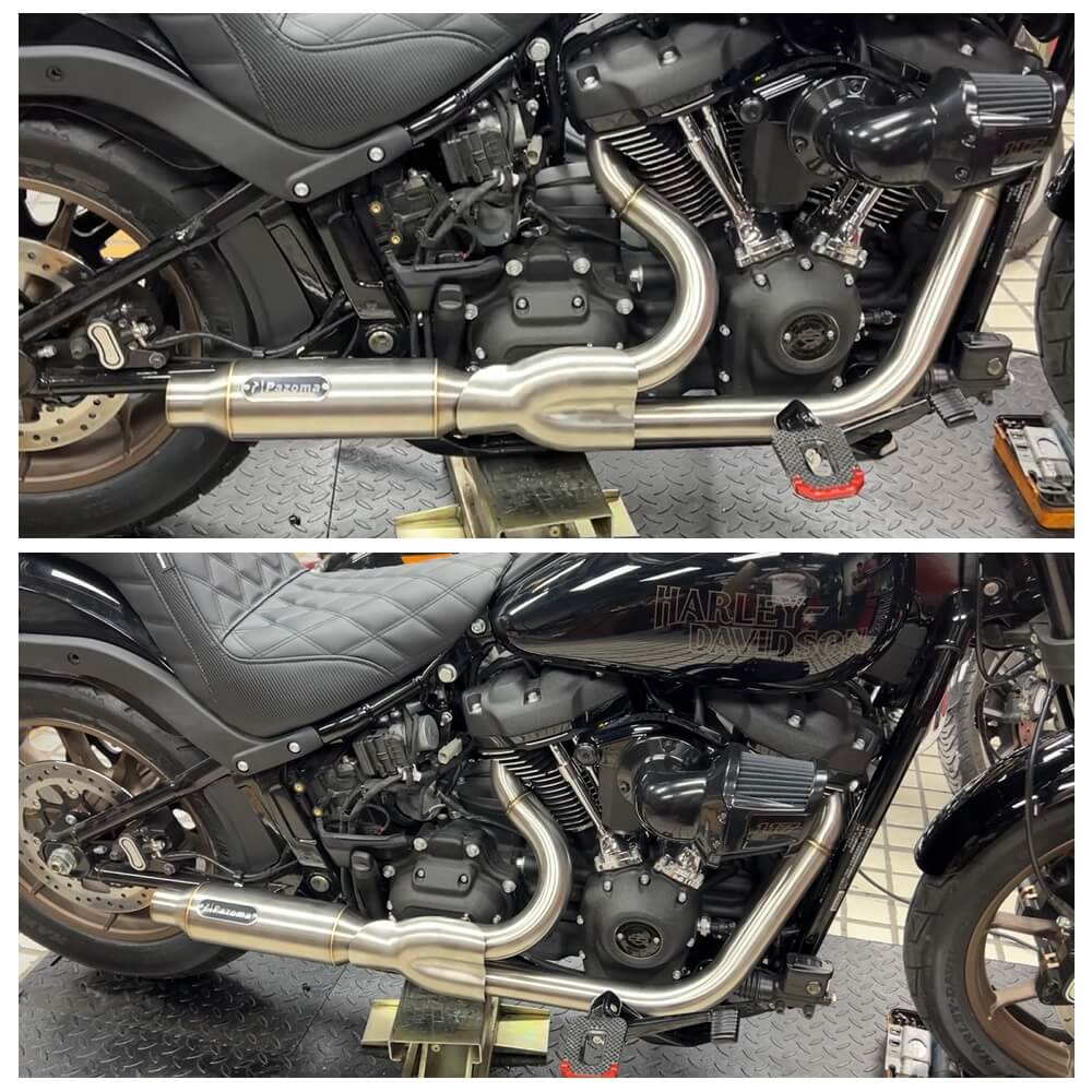 TAB 2-into-1 Turn Out Exhaust - M8 Softail Low Rider S / ST — Harley-Davidson Softail M8 (2018-2024) (TAB-211-2290-TO)
